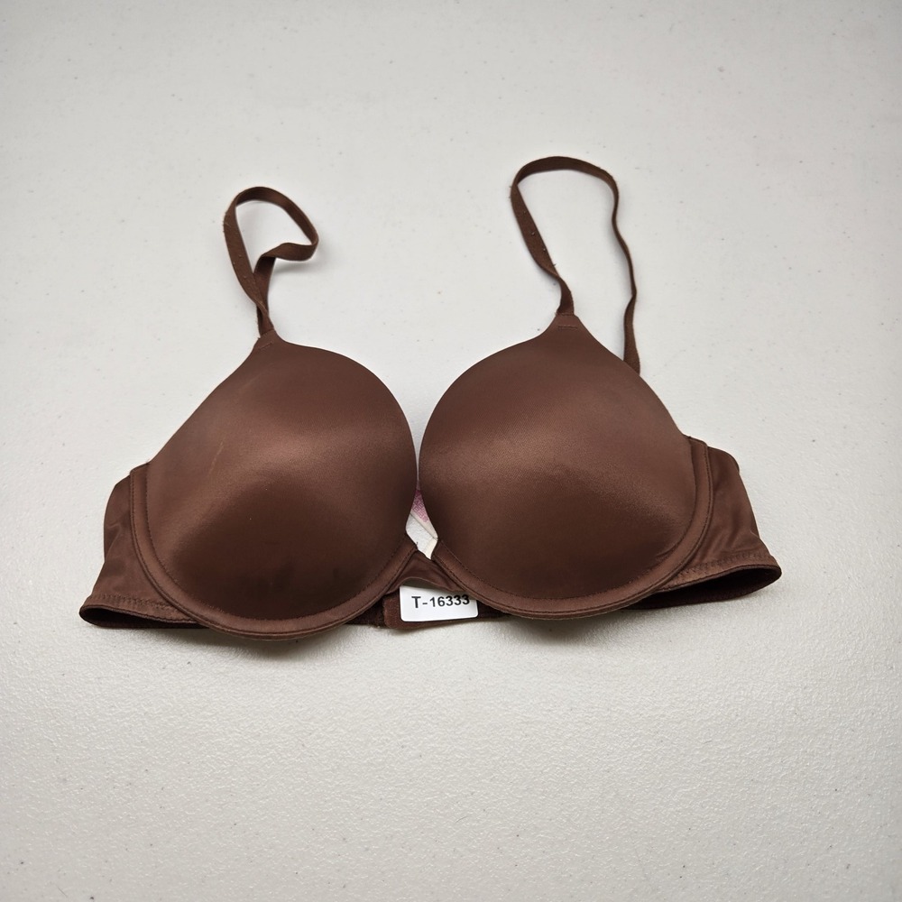 PINK Victoria's Secret Women Bra 34C Brown Wear Everywhere Lightly Lined READ